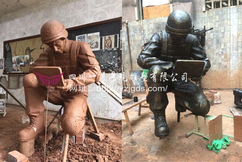 西宁武警总队第一支队玻璃钢新万博manxbet全站《警魂》设计与ManBetX万博体育官方