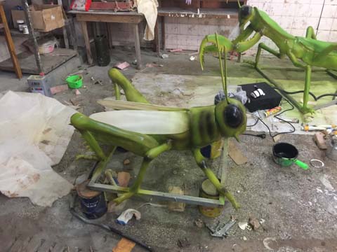 仿真昆虫雕塑制作五