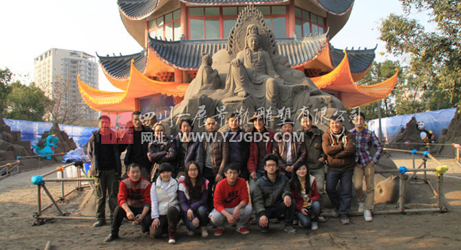 第19节自贡国际恐龙灯会沙雕制作组成员