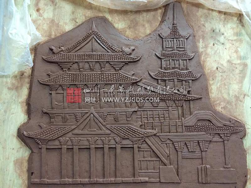 大型铸铝浮雕《吴三桂与陈圆圆》施工二