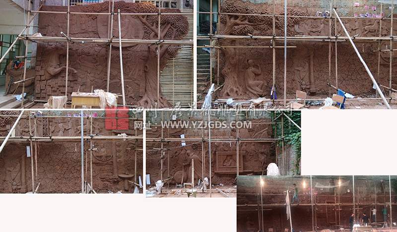 大型铸铝浮雕《吴三桂与陈圆圆》施工一