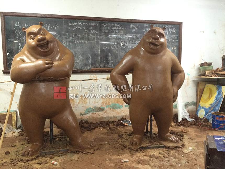 熊大、熊二卡通雕塑