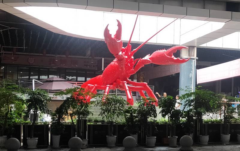玻璃钢龙虾雕塑